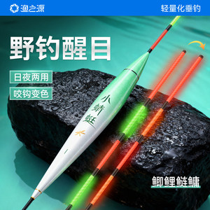 渔之源小蜻蜓鱼漂咬钩变色夜光漂高灵敏电子浮漂鲫鲤鱼漂日夜两用
