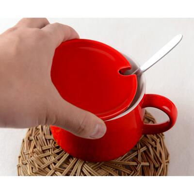 3D hand drawn cup cartoon red mug Christmas ceramic coffee