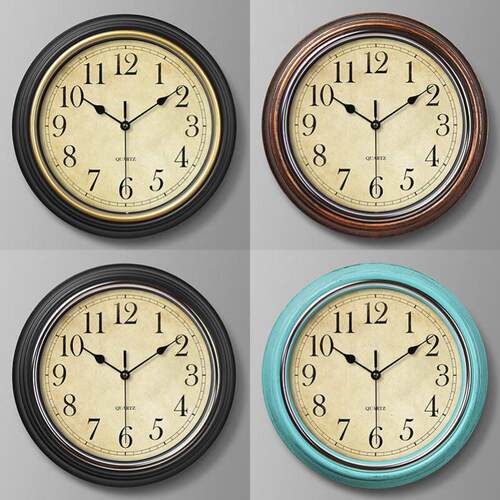 10 inches silent wall clock bedroom living room colorful