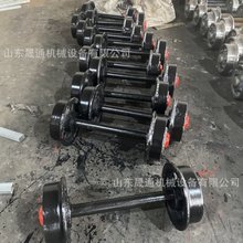 新品矿车轮对300mm矿用轨道实空心矿车窑车轮子平板车防水铸钢品