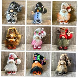 pumpkin Faceless BOO standing Christmas doll