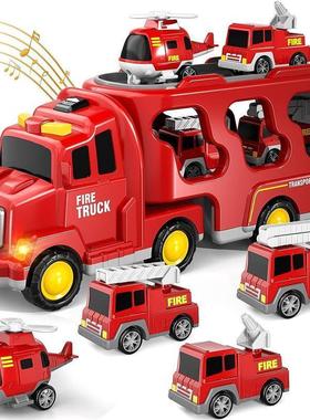 TEMI Diecast Carrier Truck Toys Cars Engineering Vehicles