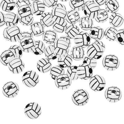 100 Pcs Soccer Baseball Beads Volleyball Sport Balls