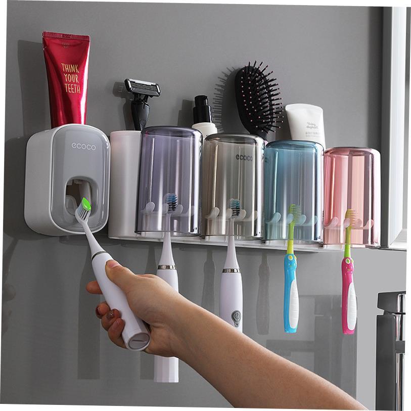 toothbrush tooth cup holder wall rack bathroom mount home