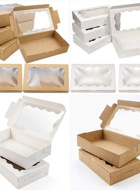 10pcs Cake Boxes With Window Bakery Boxes Pastry Boxes For C