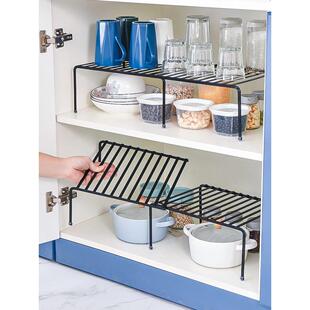 kitchen layering shelves cupboard dish shelf bathroom makeup