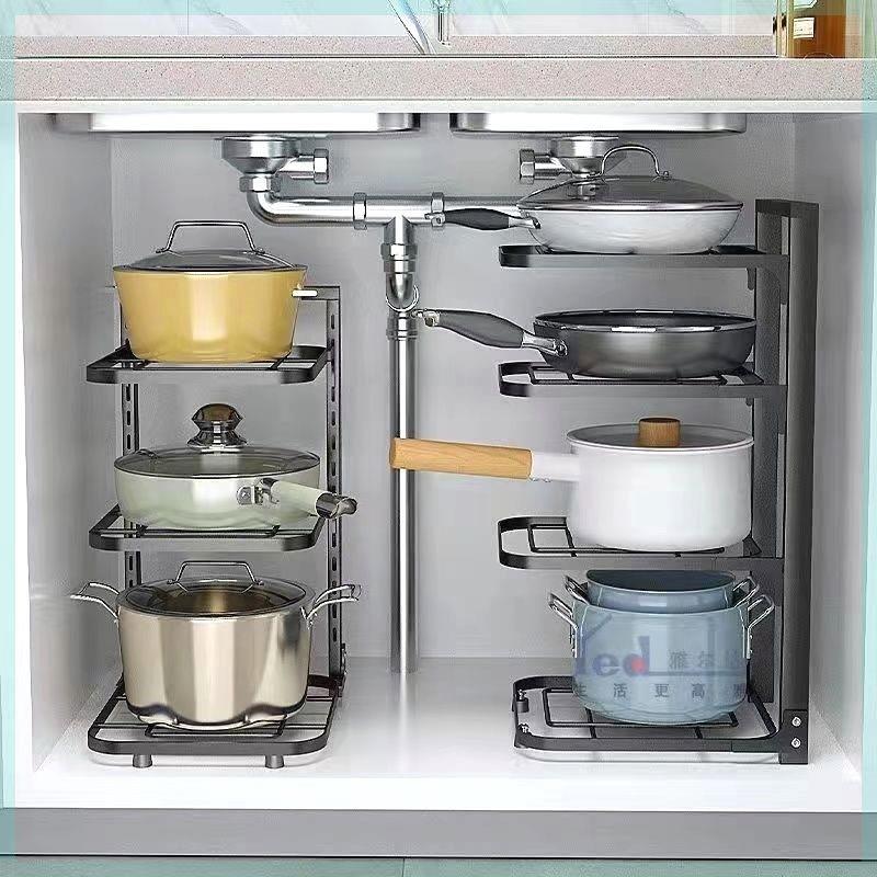Pan rack Pot rack Organizer Kitchen storage rack Cabinet锅架