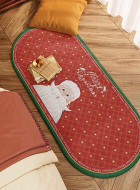 2025 Christmas bedroom carpet, bedside carpet圣诞床边毯