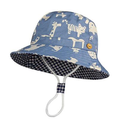 Summer Children Cotton Cartoon Bucket Cap For Boys Printing