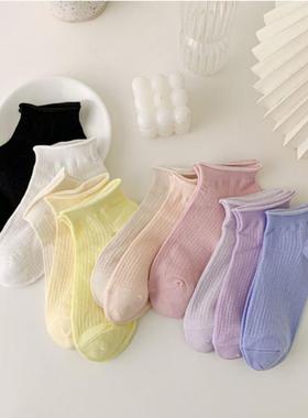Spring and Summer Socks Curled Invisible Ship Socks Female