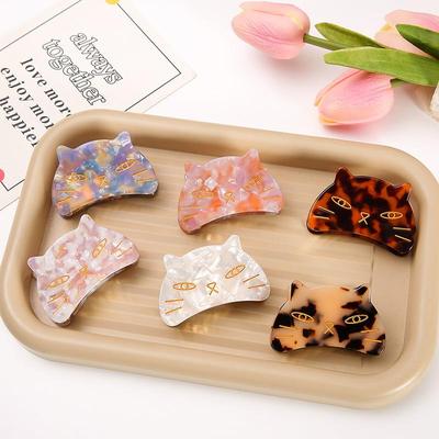 Cute cat hair clip shark catching hair clip hair accessory发