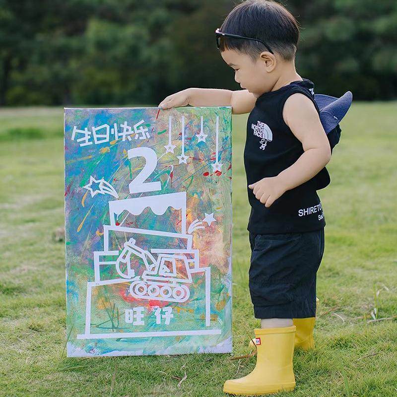 宝宝生日快乐涂鸦画板可撕2岁儿童涂色生日画diy生日派对氛围道具,节庆用品/礼品,气球,淘宝优惠券,粉丝福利购,淘宝优惠卷
