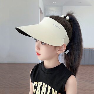 一体无痕运动防晒帽儿童遮阳帽夏季男女童大帽檐空顶宝宝太阳帽潮