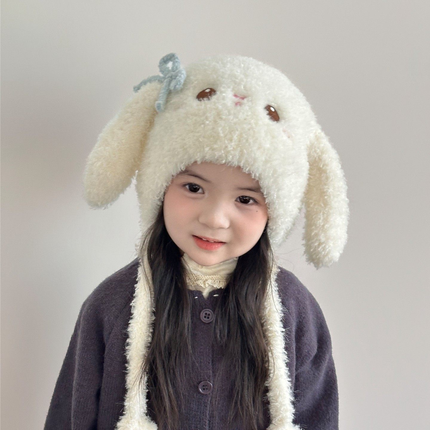 儿童帽子秋冬季兔耳朵毛绒帽女童护耳厚款保暖男孩宝宝保暖套头帽,童装/婴儿装/亲子装,帽子,淘宝优惠券,粉丝福利购,淘宝优惠卷