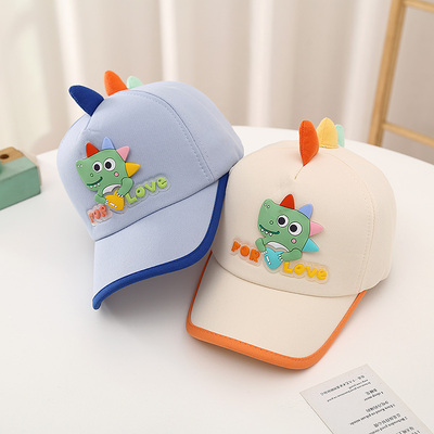 鸭舌帽短檐可爱小恐龙儿童帽子