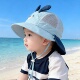 宝宝帽子夏季 防晒帽渔夫男童女孩遮阳网婴儿可拆披肩透气速干儿童