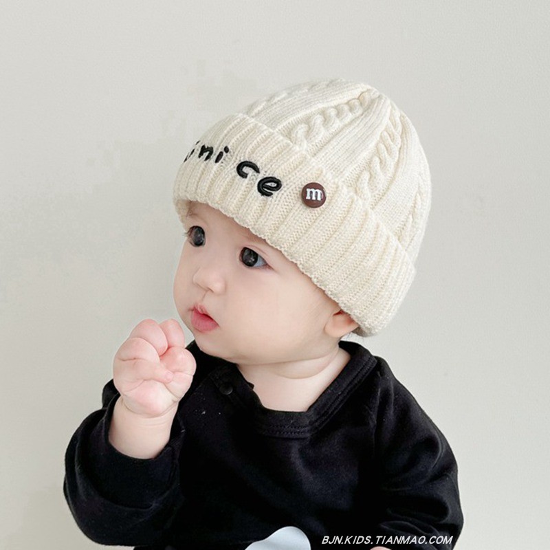 毛线套头帽时尚洋气婴儿帽子
