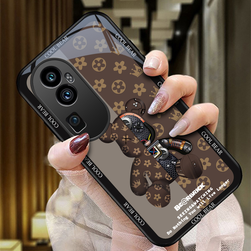 适用OPPOReno10手机壳PHW110的手机套Reno10新款oppo保护套防摔软壳硅胶玻璃男女款网红可爱情侣卡通超薄全包