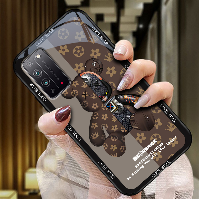 适用于荣耀X10手机壳TEL-AN00a华为honor手机套的保护套新款防摔软壳硅胶男女款玻璃网红硬壳高级感可爱全包