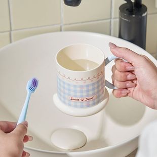 洗漱杯 高颜值牙杯情侣牙缸刷牙漱口杯子学生家用便携牙具2025新款