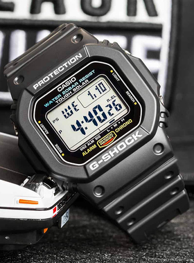 卡西欧G-SHOCK头文字D同款小方块潮流运动太阳能手表男G-5600UE-1
