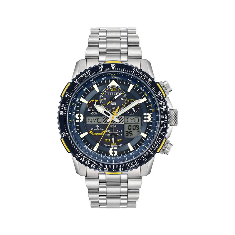 西铁城空中之鹰手表男士二代蓝天使光动能多局电波表jy8078-52l