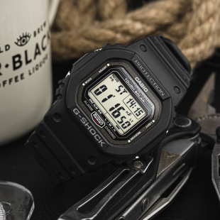 5000U 卡西欧手表原点小方块黑圈G SHOCK太阳能六局电波男表GW