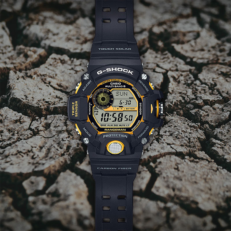 卡西欧g-shock太阳能电波表多功能三重感应猫人运动男表gw9400y-1