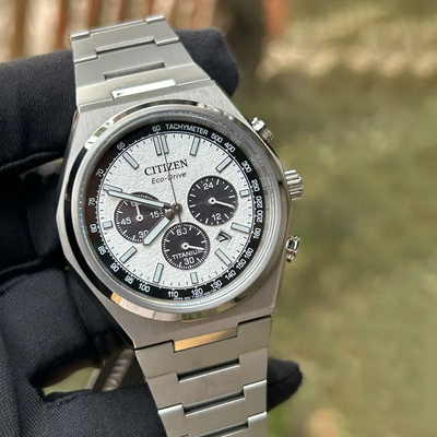 Citizen/西铁城光动能三眼计时舒博钛合金商务男表CA4610-85A