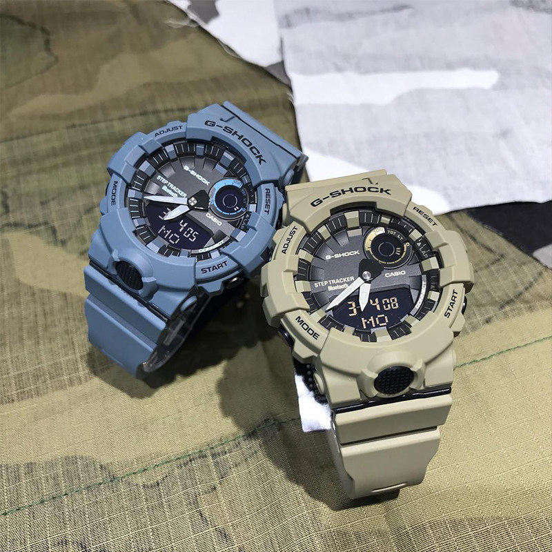 casio卡西欧雾霾蓝g-shock蓝牙计步手表男女gba-800-1a/8a/uc-5a