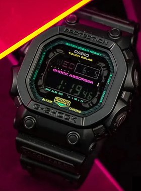 卡西欧G-SHOCK大方块巨G太阳能GX-56MF-1 多彩霓虹大只佬男手表