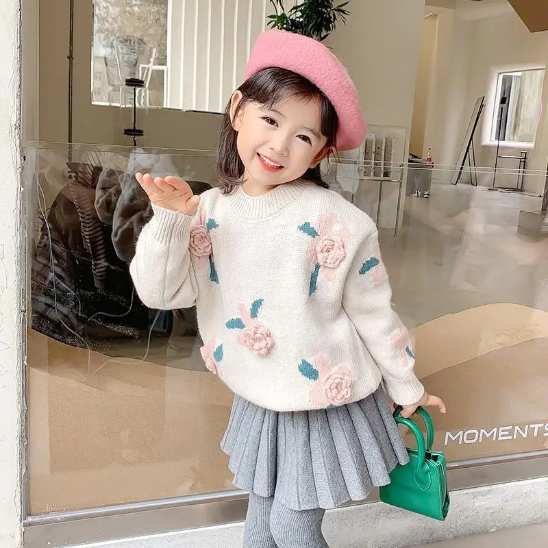 普通针织衫女宝宝女童时髦春秋