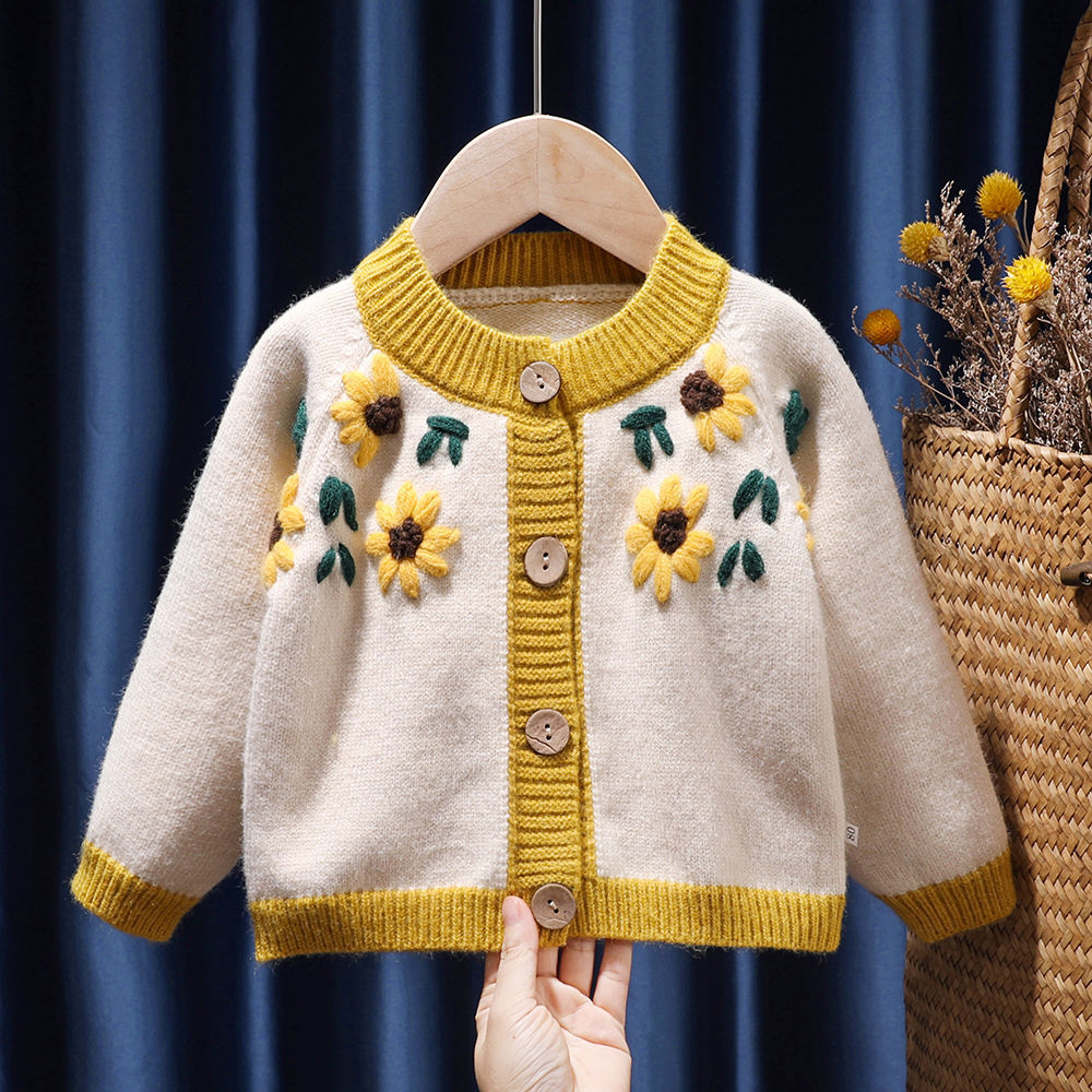 针织衫女宝宝女童田园