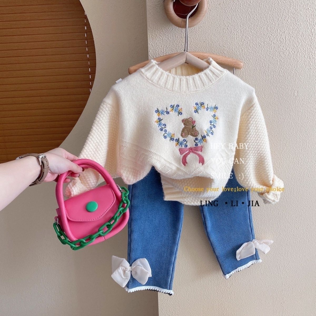 普通毛衣女宝宝刺绣甜美春秋