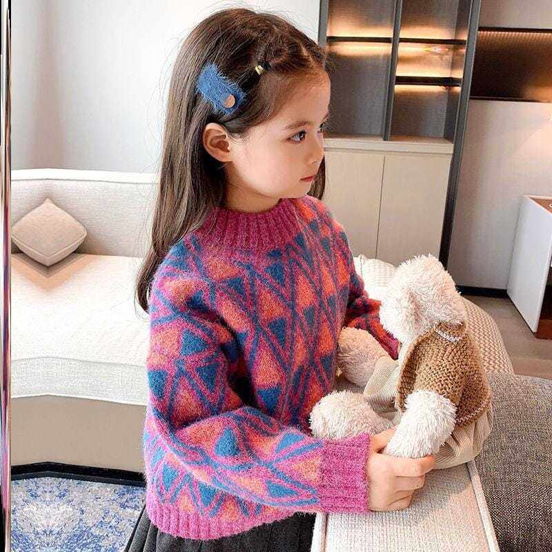 女童毛衣2025新款中大童秋冬加厚一体绒儿童韩版洋气针织衫,童装/婴儿装/亲子装,毛衣/针织衫,淘宝优惠券,粉丝福利购,淘宝优惠卷
