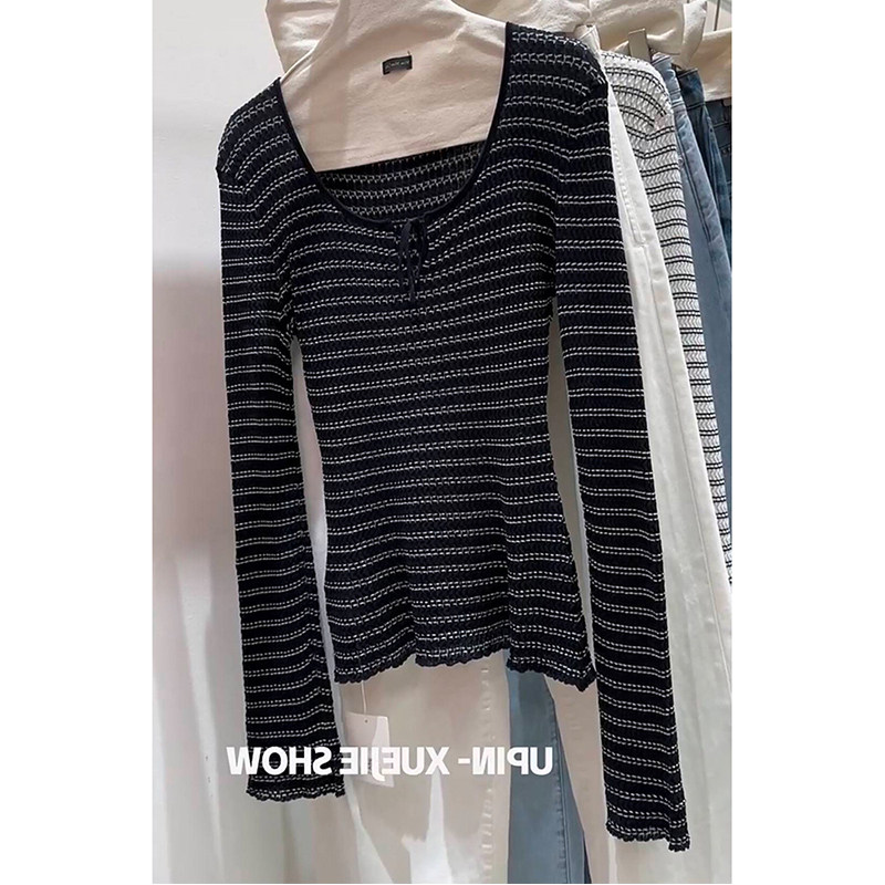 欧洲站2026春夏新款时尚百搭休闲风韩系减龄长袖套头通勤上衣女潮