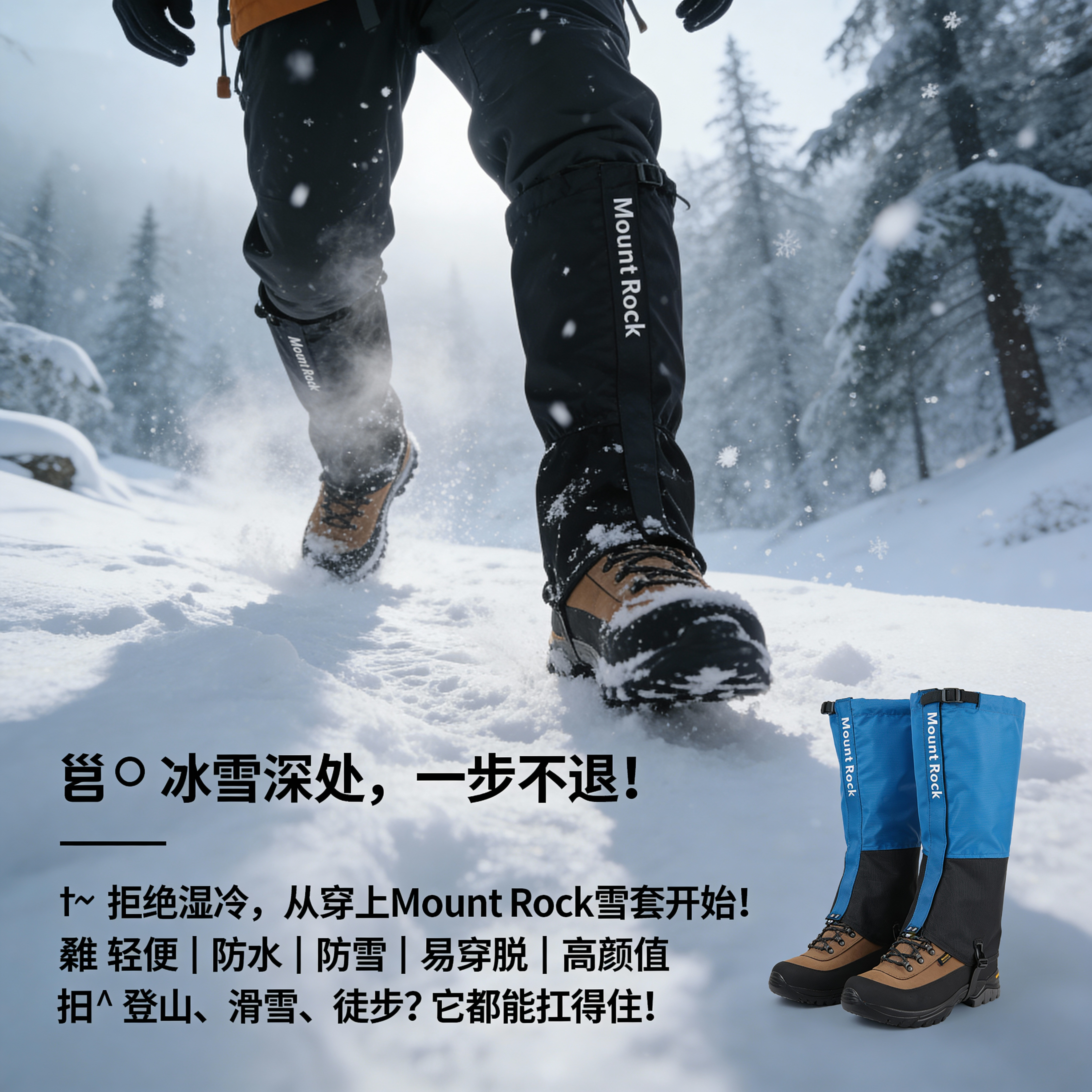 雪套户外登山防水腿套男女防雪儿童雪地鞋套徒步脚套防沙雪山装备,户外/登山/野营/旅行用品,滑雪护具,淘宝优惠券,粉丝福利购,淘宝优惠卷