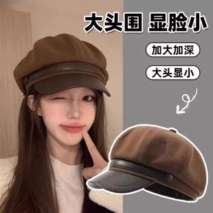 美拉德贝雷帽女款新款百搭画家帽八角帽秋冬款帽子贝雷帽女冬季