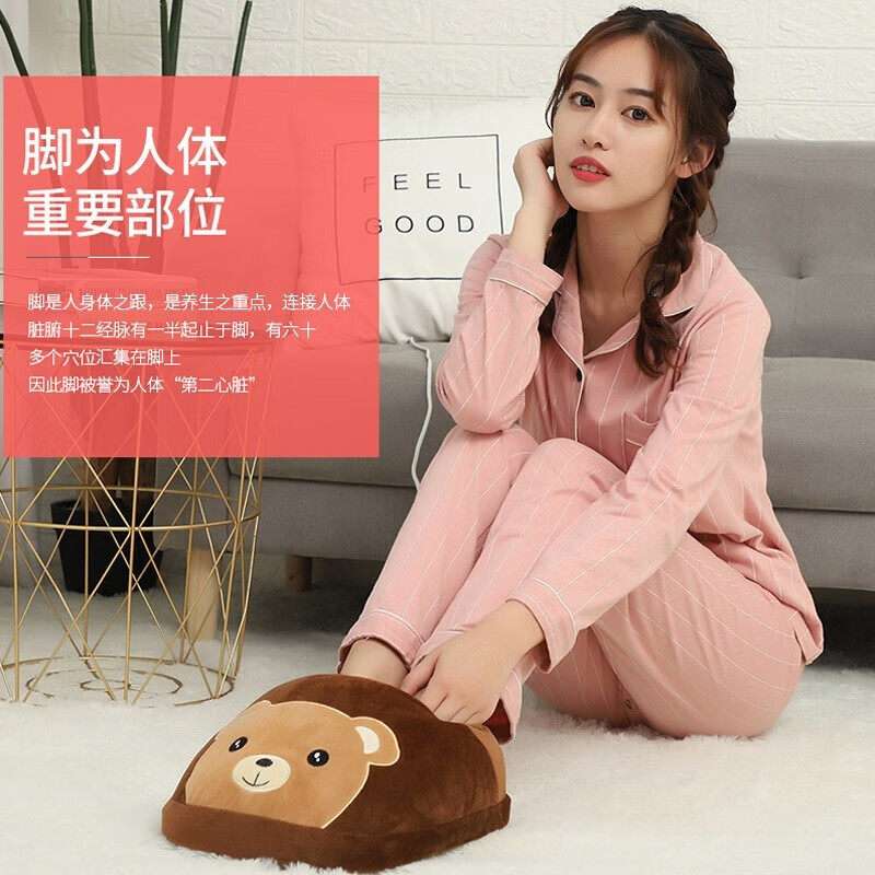 尚野优品暖脚宝插电暖脚器定时可调温暖脚神器男女可拆洗电热宝电