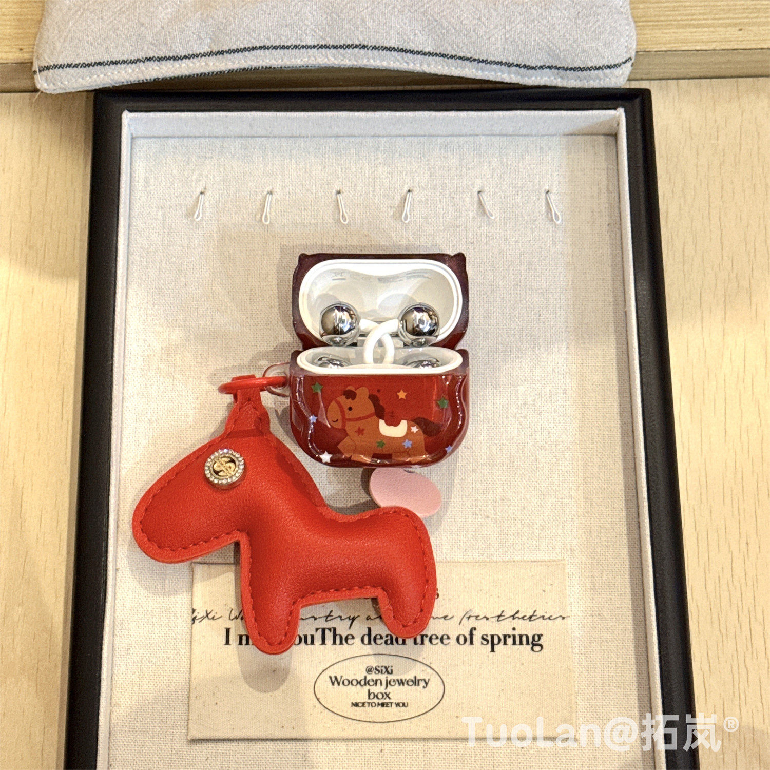 拓岚 适用华为freeclip2耳机保护壳新年红马年卡通彩色星星Freebuds5i皮质小马吊坠FreeBudsSE3/se2防摔套女,3C数码配件,耳机保护套,淘宝优惠券,粉丝福利购,淘宝优惠卷