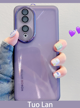 拓岚 适用荣耀90手机壳华为p60情侣mate40/p50pro简约p40pro/p30纯色magic5镜头膜nova11/10/80/70/60/50pro