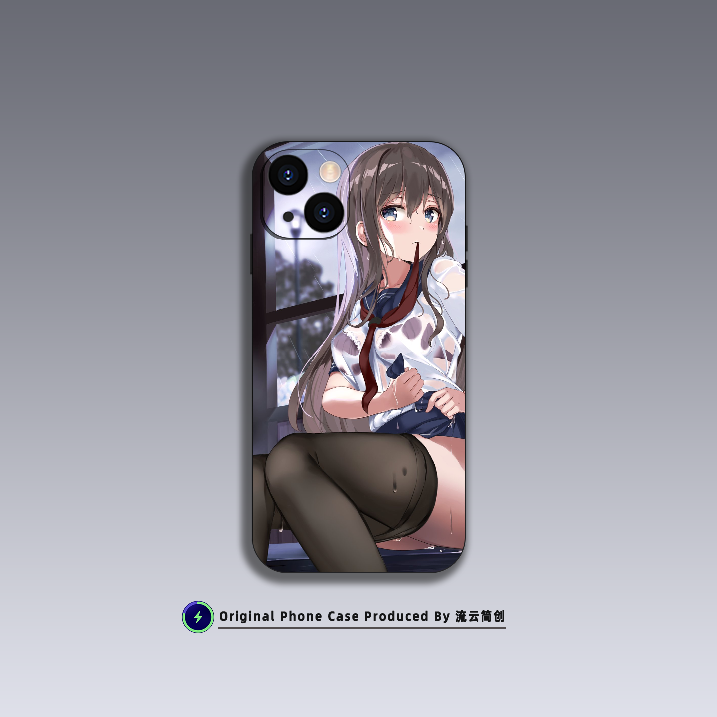 淋雨日系JK女生手机壳适用iPhone16小米15动漫14艺术OPPO华为VIVO液态硅胶Air磁吸MagSafe苹果17ProMax二次元