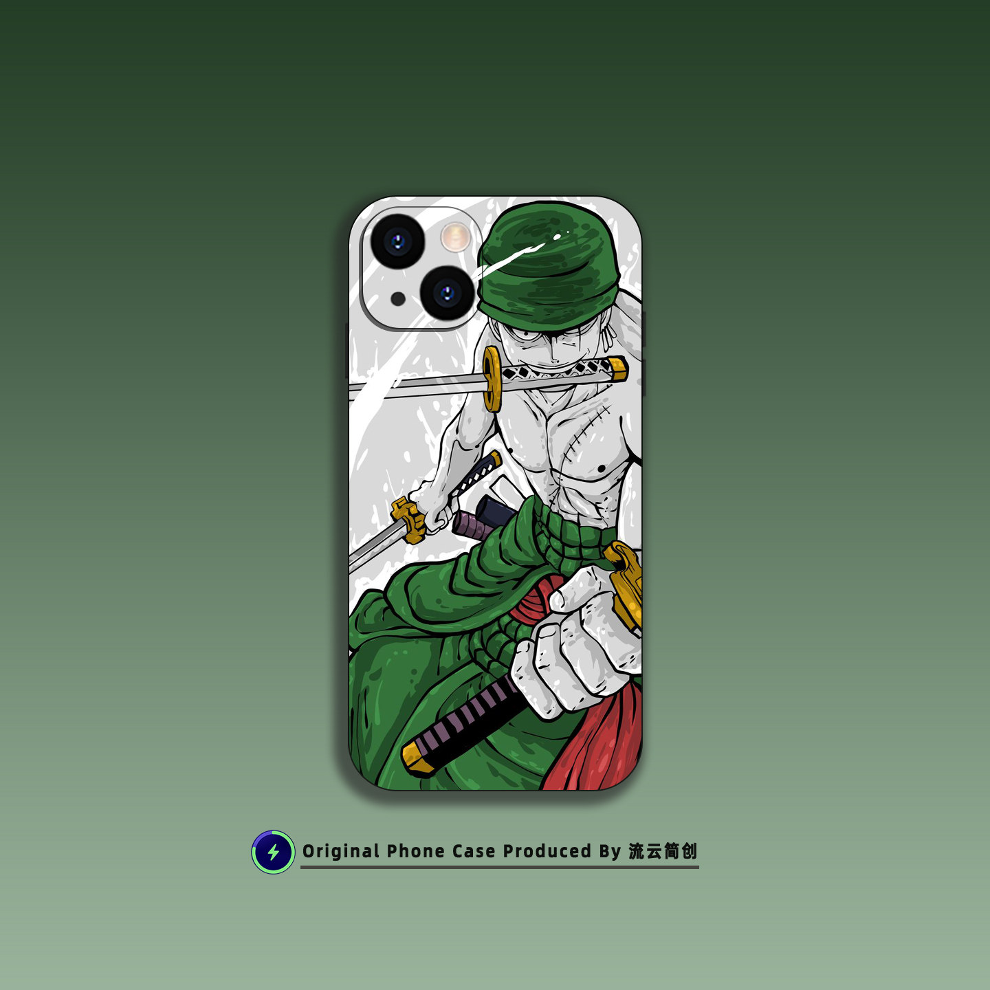 索隆海贼王手机壳适用于iPhone17Air华为Nova7小米15/13红米K90动漫个性OPPOFindX8液态硅胶VIVO苹果16ProMax