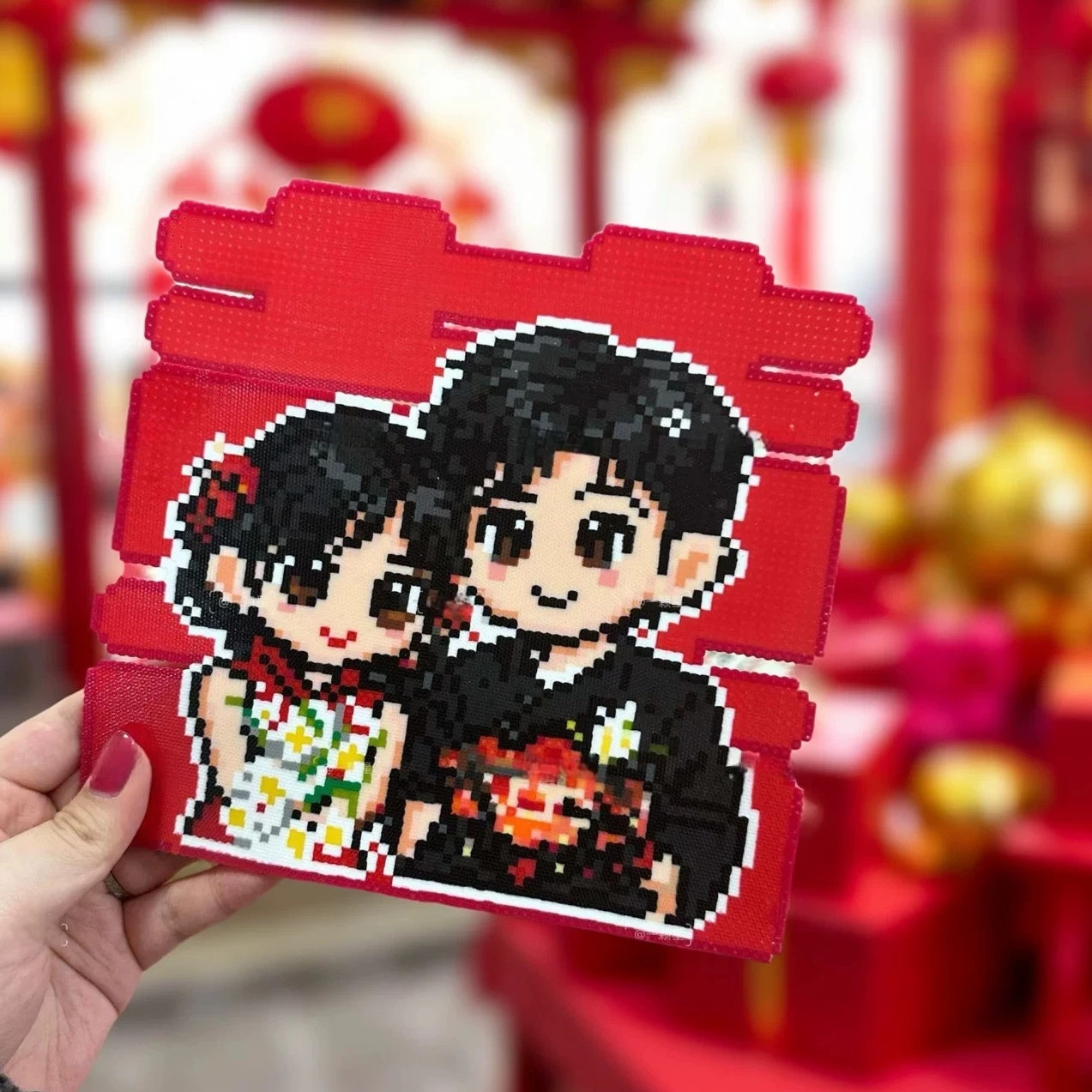 婚纱照拼豆定制手绘图纸设计成品代拼帮拼帮做结婚订婚拼豆礼物图片