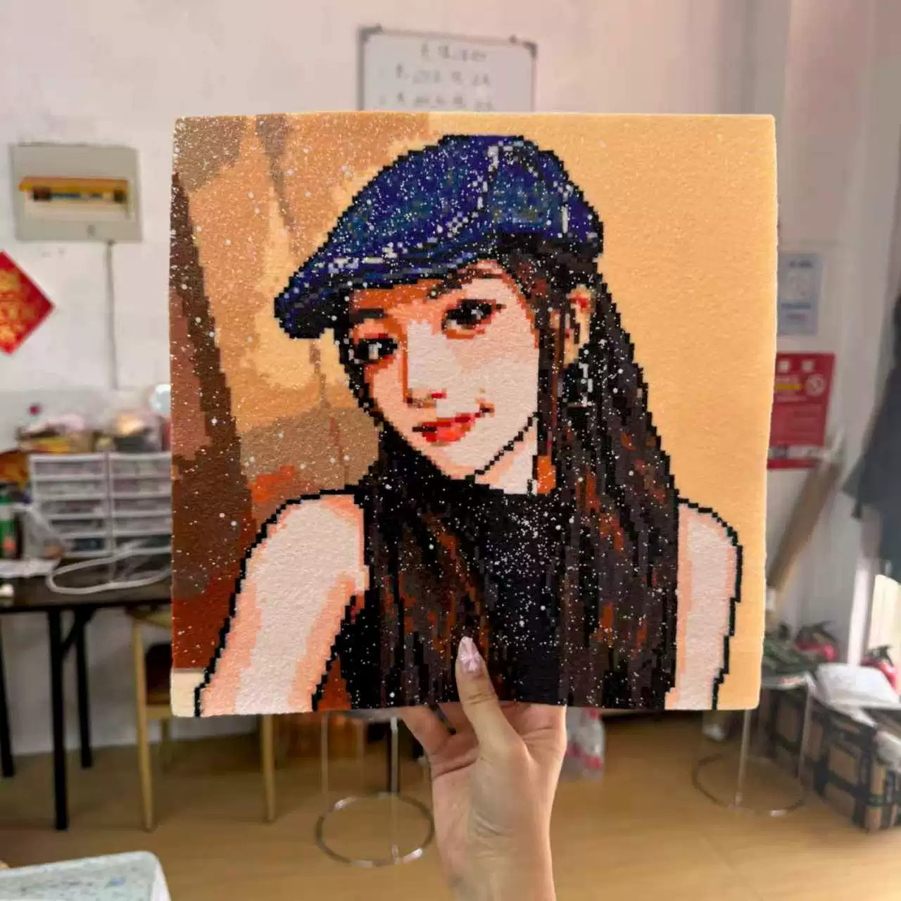 拼豆真人大图代拼情侣礼物定制拼豆成品生日纪念品送女朋友节日礼图片