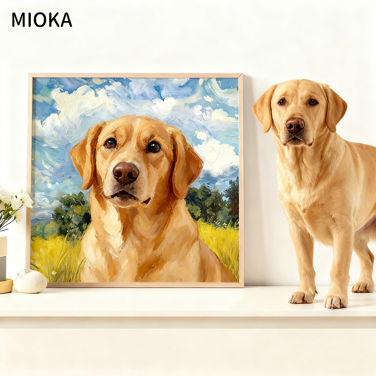 宠物定制油画猫咪狗狗纪念动物挂画手绘装饰画手工画像肖像礼物图片