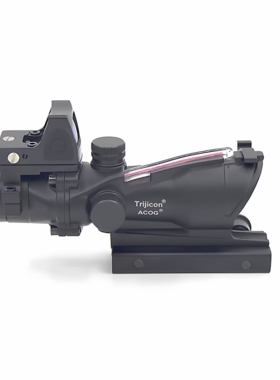 真光纤ACOG小海螺带RMR倒三角4x32高清放大镜金属弓弹拍照