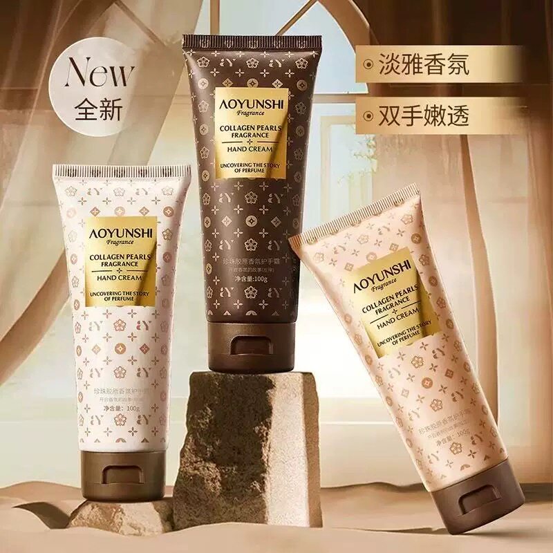 澳韵诗珍珠胶原香氛护手霜补水保湿护肤滋润防干裂清爽不油腻正品