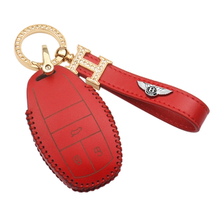 24-25-26款宾利钥匙套保护壳添越飞驰欧陆专用汽车女士真皮包扣环