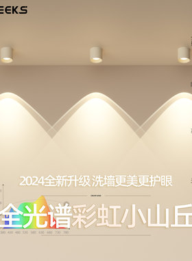 明装射灯全光谱彩虹小山丘led吸顶式客厅卧室走廊走道灯可调角度